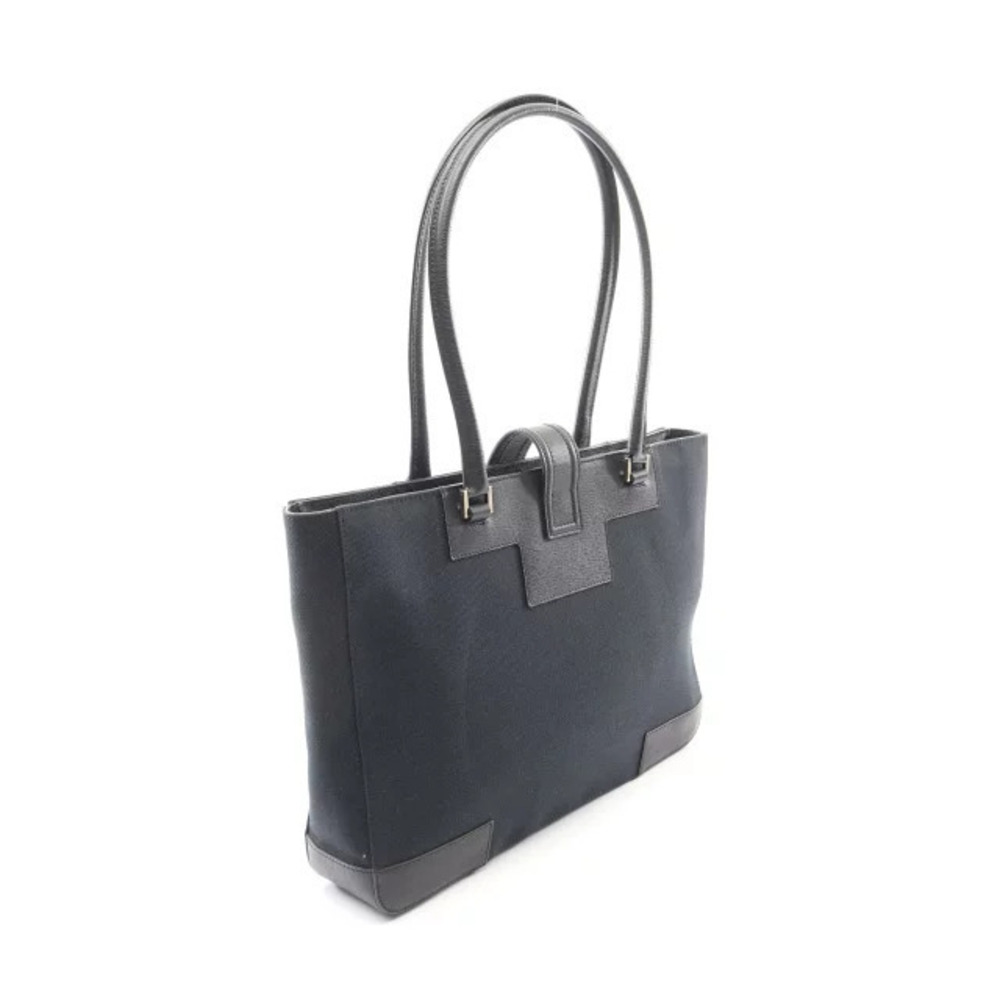Gucci Canvas Tote Bag GG Leather Black